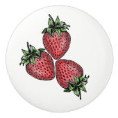 Keukenkabinet Makreop 3 aardbeien Keramische Knop (Voorkant)