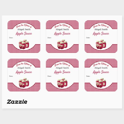 Keukenkanning Apple Butter Square Sticker (Vel)