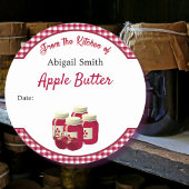 Keukenkanning Sticker Gingham Apple Butter