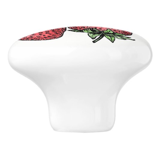 Keukenkast Drawer Makreop 4 aardbeien Keramische Knop (Zijkant)