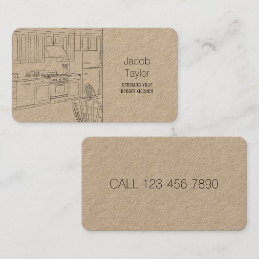 Keukenkast Visitekaartje (Voorkant / Achterkant)
