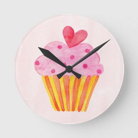  keukenkast voor acryl CUPCAKE Ronde Klok (Voorkant)