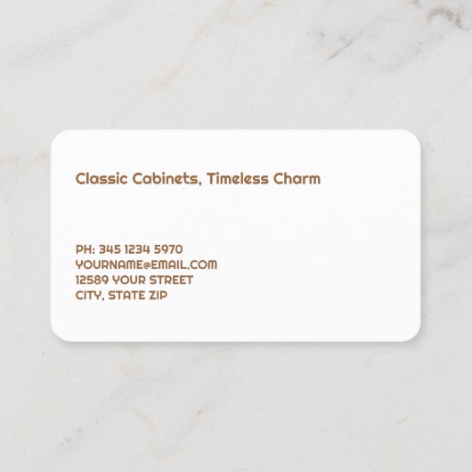 Keukenkasten Gepersonaliseerd QR Visitekaartje (Achterkant)