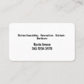 Keukenkasten verbouwen visitekaartje (Achterkant)