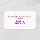 Keukenkasten verbouwen visitekaartje (Achterkant)