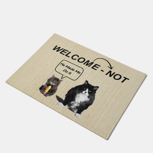 Keukenkat en kookplaat deurmat (Schuin)