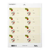 Keukenkat in een rode kerstbak etiket (Full Sheet)