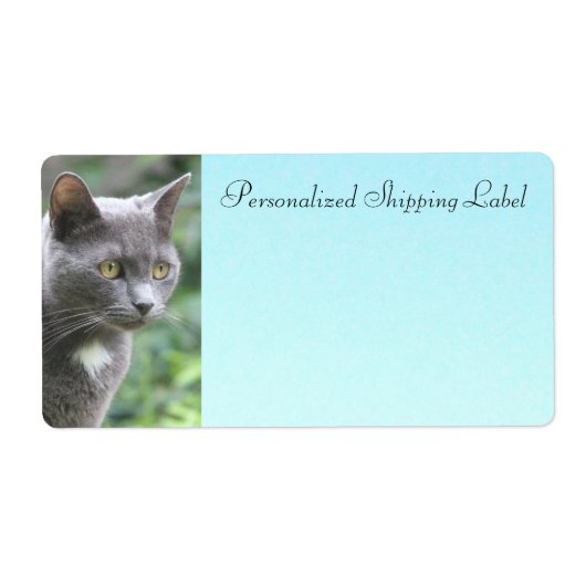 Keukenkat in grijs etiket (Voorkant)