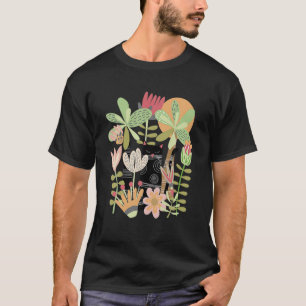 Keukenkat in het Oerwoud, de bloemen Gardeni T-shirt