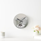 Keukenkat in toiletbak ronde klok (Huis)