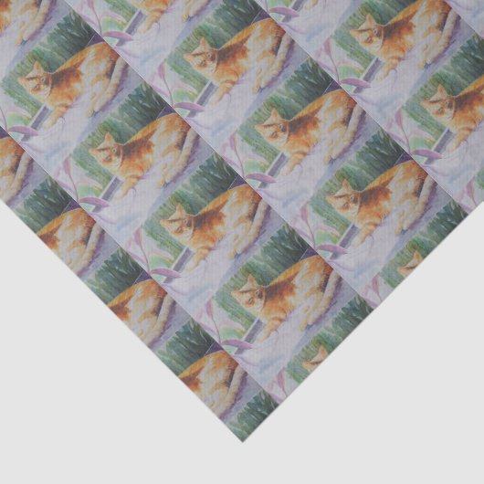 Keukenkat in venster tissuepapier (Detail)