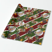 Keukenkat kerstpapier cadeaupapier (Uitgerold)