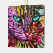 Keukenkat laat kleurrijk kunststofontwerp over keramisch ornament (Links)