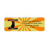 Keukenkat maakt het niet uit etiket (Voorkant)