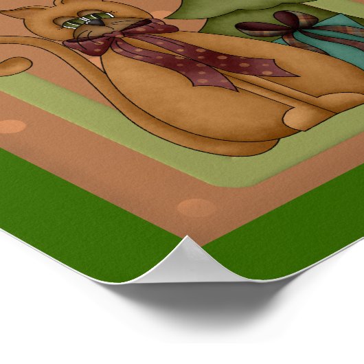 Keukenkat met Afbeelding Poster (Hoek)