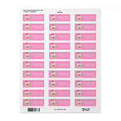 Keukenkat met cupcake Adresetiketten d2 Etiket (Full Sheet)