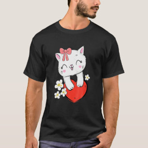 Keukenkat met roze romp en keukengerei t-shirt