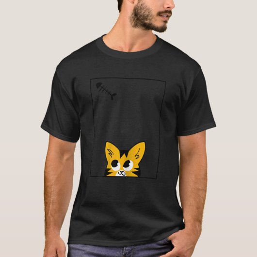 Keukenkat met visgraatdeksels t-shirt (Voorkant)
