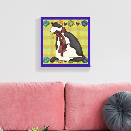 Keukenkat op beton canvas afdruk (Insitu (Woonkamer))