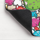 Keukenkat-paddenstoelpatroon Muismat (Hoek)