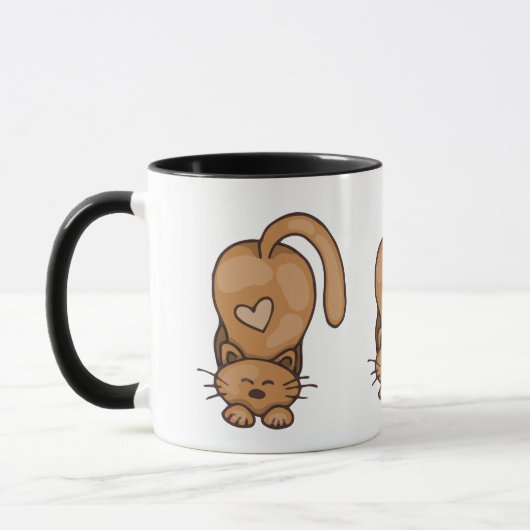 Keukenkat van Cute Brown met hart Mok (Links)