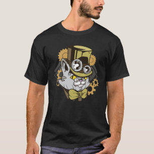  keukenkat van Steampunk met Pet, bril T-shirt