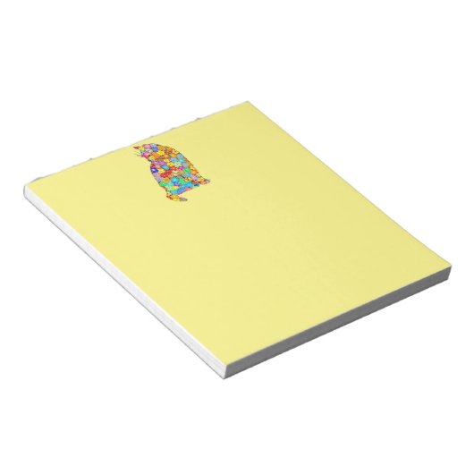 Keukenkat verliest bloemen en poten in het Abstrac Notitieblok (Schuin)