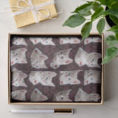 Keukenkat ziet er uit naar een patroon met hartsac tissuepapier (Geschenk)