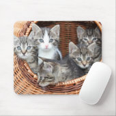 Keukenkatjes in een mandje Muismat (Met muis)