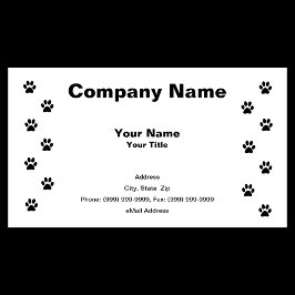 Keukenkatschilderafdrukken Visitekaartje