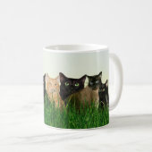 Keukenkatten in het gras koffiemok (Voorkant rechts)