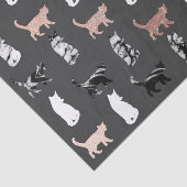Keukenkatten in Roos Gold en zwarte en witte marme Tissuepapier (Detail)