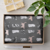 Keukenkatten in Roos Gold en zwarte en witte marme Tissuepapier (Geschenk)