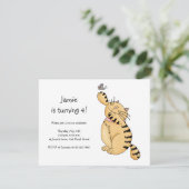 Keukenkatten ・ Kat en vlinder Kaart (Staand voorkant)