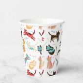 Keukenkatten over de hele wereld papieren bekers (Rechts)