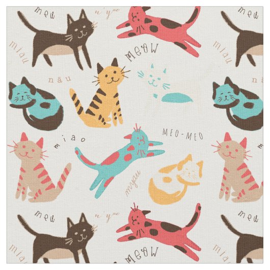 Keukenkatten over de hele wereld stof (Close Up)