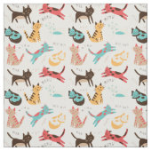 Keukenkatten over de hele wereld stof (Swatch)