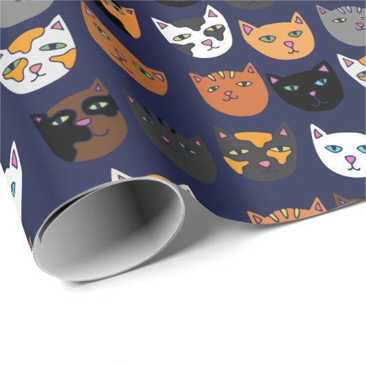 Keukenkatten overal patroon cadeaupapier (Rol Hoek)