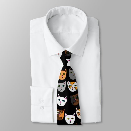 Keukenkatten overal patroon stropdas (Gebonden)