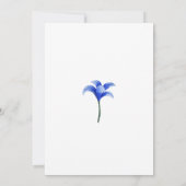 Keukenkattenkatje blauw paars baby shower kaart (Achterkant)