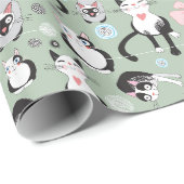 Keukenkattenkattendeksels omslagpapier cadeaupapier (Rol Hoek)