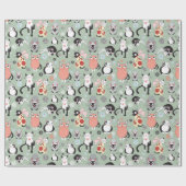 Keukenkattenkattendeksels omslagpapier cadeaupapier (Vlak)