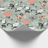 Keukenkattenkattendeksels omslagpapier cadeaupapier (Hoek)