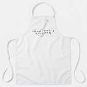 Keukenkeuken Eenvoudig zwart-wit spatula Schort (Voorkant)