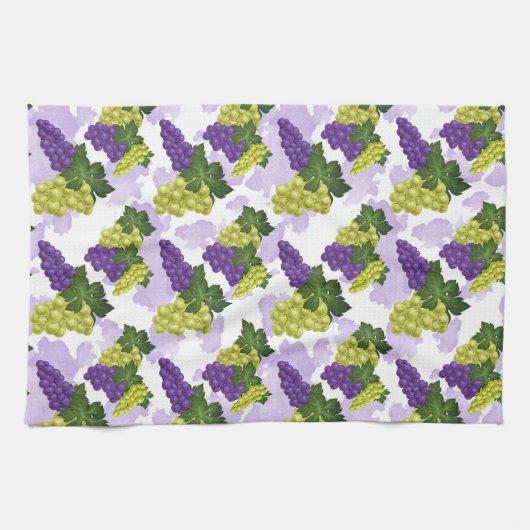 Keukenkeuken met een betegeld fruitpatroon voor dr theedoek (Horizontaal)