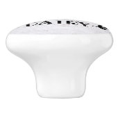 Keukenkeuken met een schattige koe boerderij keramische knop (Zijkant)