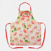 Keukenkeuken met perziken, gepersonaliseerde bloes schort (Voorkant)