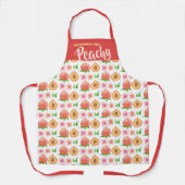 Keukenkeuken met perziken, gepersonaliseerde bloes schort (Voorkant)