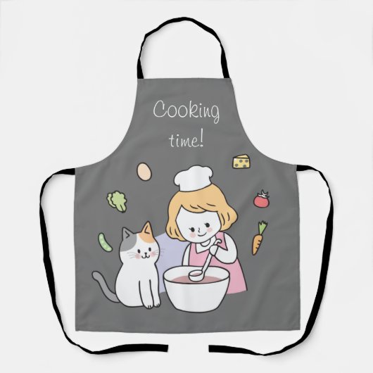 Keukenkeuken van Anime Apron voor vrouwen Schort (Voorkant)