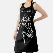 Keukenkeuken van zwart en wit paard schort (Insitu)